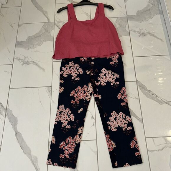 BANANA REPUBLIC LINEN-RAYON TANK in Camp Pink Sz S NWT - Picture 4 of 10